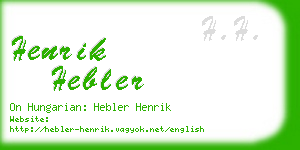 henrik hebler business card